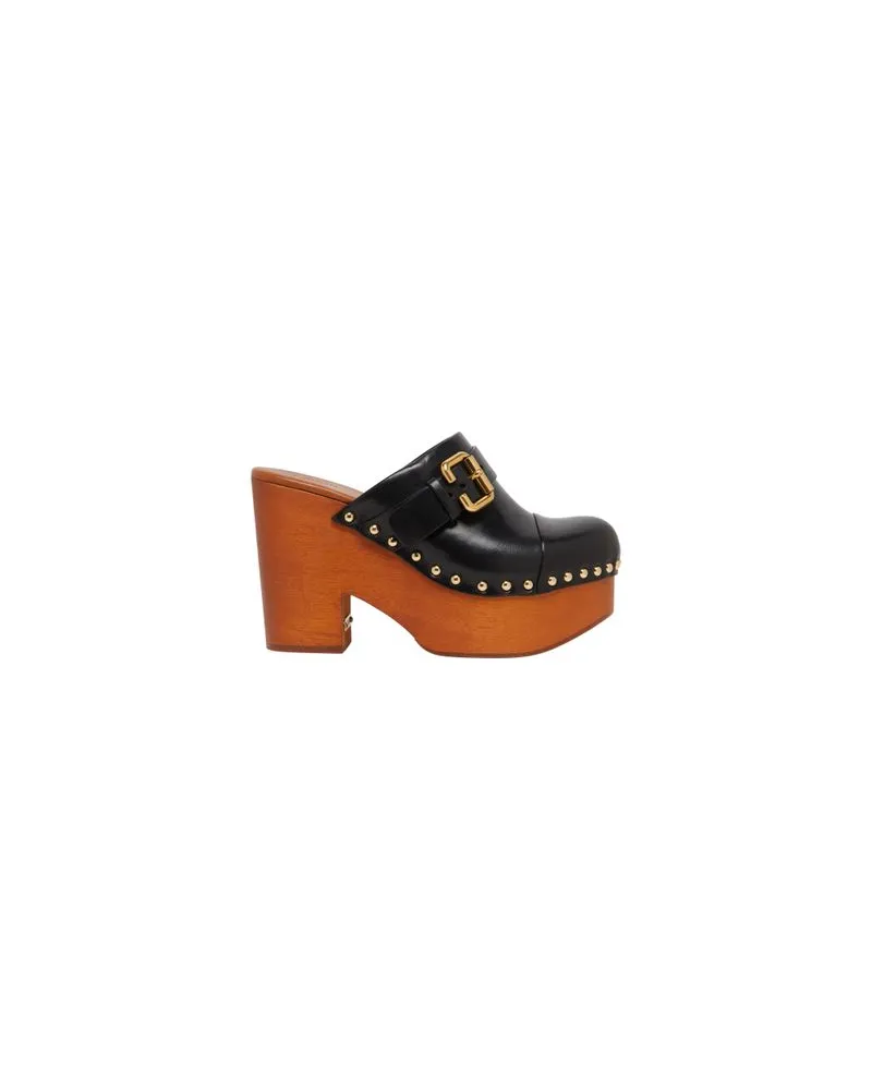 Chloé Clogs mit Plattform Jeannette Black