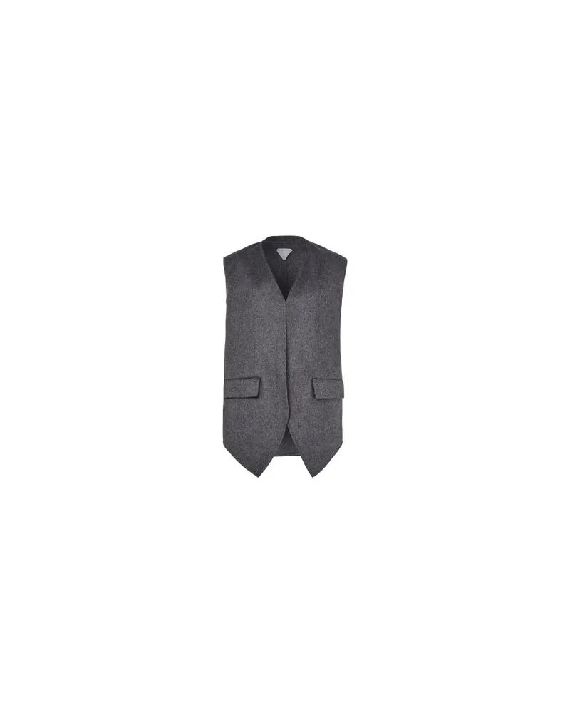 Bottega Veneta Geprägter Midirock aus Leder Grey