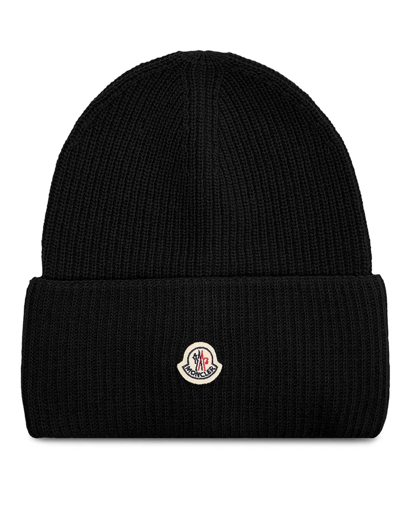 Moncler Mütze mit Logo Black