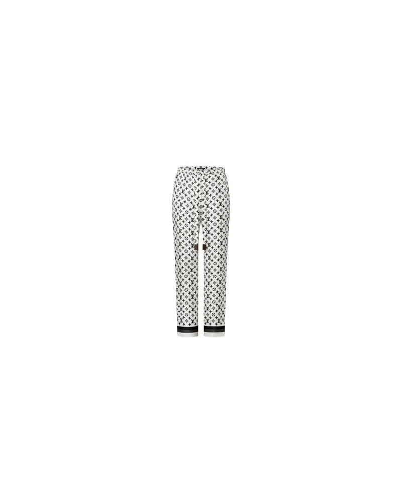 Louis Vuitton 3D Monogram Stripe Accent Pajama Pants White