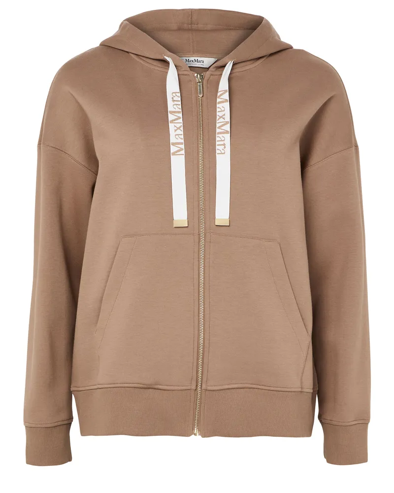 Max Mara Kapuzensweatshirt mit Reißverschluss 