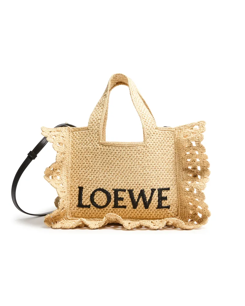 Loewe Kleine Tote Bag  Font Ruffles aus Raffia 