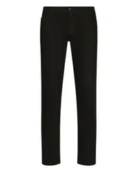 Dolce & Gabbana Schwarze Stretch-Jeans Skinny Fit Multicolor