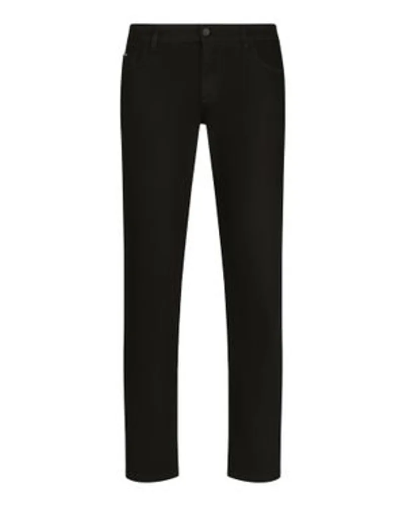 Dolce & Gabbana Schwarze Stretch-Jeans Skinny Fit Multicolor