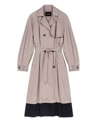 Maje Kontrastierender Trench Brown