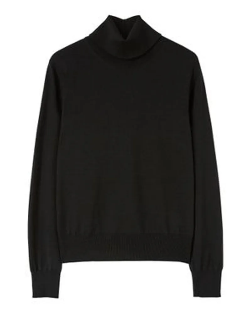 Jil Sander Pullover mit Stehkragen Black