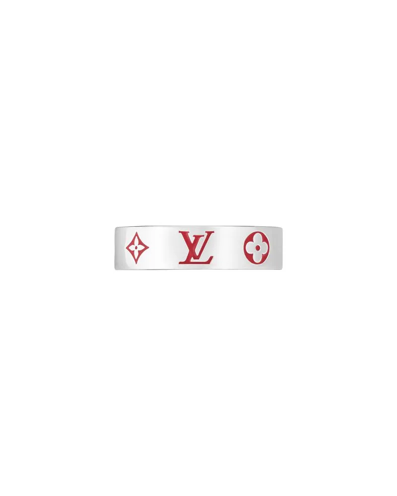 Louis Vuitton LV Mosaic Thin Ring Silver