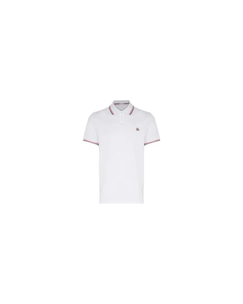 Moncler Kurzärmeliges Poloshirt White