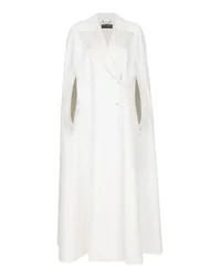 Dolce & Gabbana Zweireihiges Wollcape White