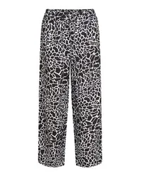 Karl Lagerfeld Leinenhose mit Giraffen-Printmotiv Black