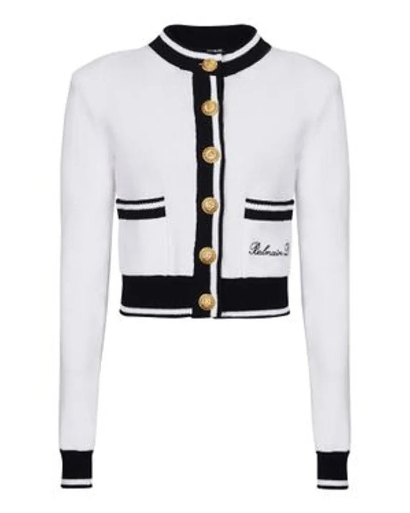 Balmain Cardigan Balmain Signature White