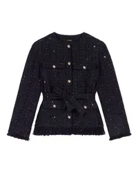 Maje Tweedjacke mit Pailletten Black