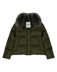 Yves Salomon Kurze Daunenjacke A-Line Green