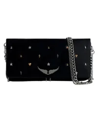 Zadig & Voltaire Clutch Rock Lucky Charms Black