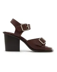 Christophe Lemaire Sandalen mit Karree-Absätzen Brown