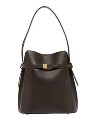 Totême Beuteltasche Belted Bucket Bag Brown