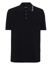 Balmain Poloshirt Balmain mit Stickerei Black