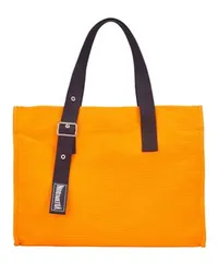 Vilebrequin Große Baumwoll-Strandtasche Solid Orange