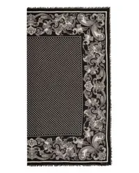 Balmain Halstuch mit Mini-Monogramm- und Paisley-Print Black