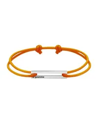 Le Gramme 1,7 g orangefarbenes Schnurarmband Orange