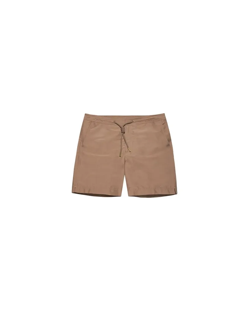 Orlebar Brown Badeshorts mit Kordelzug Bulldog Brown