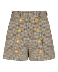 Balmain Wollshorts mit Knöpfen Multicolor