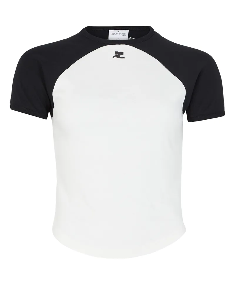 Courrèges Kontrast-T-Shirt Circle 