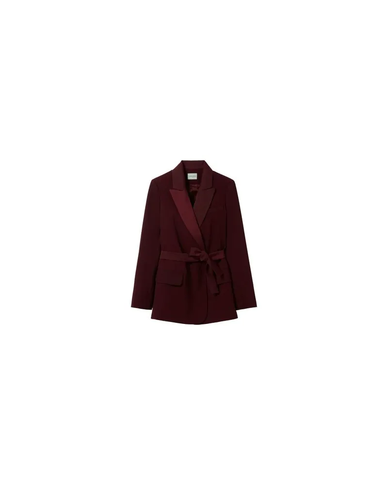 Claudie Pierlot Taillierter, Gürteljacke Red