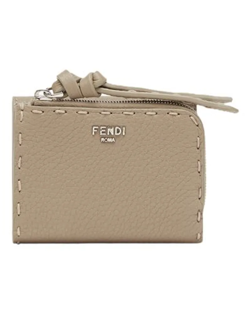 Fendi Micro-Trifold-Portemonnaie Peekaboo Beige