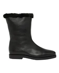 Totême Lederstiefeletten Off-Duty Black