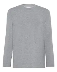 Brunello Cucinelli T-Shirt mit langen Ärmeln Grey