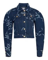 Nina Ricci Jeansjacke mit Bow-Print Blue