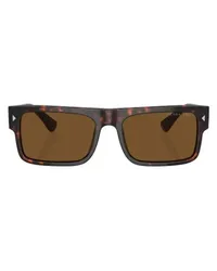 Prada Sonnenbrille Rectangle Brown