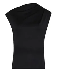 Alexander McQueen Drapiertes Top Black