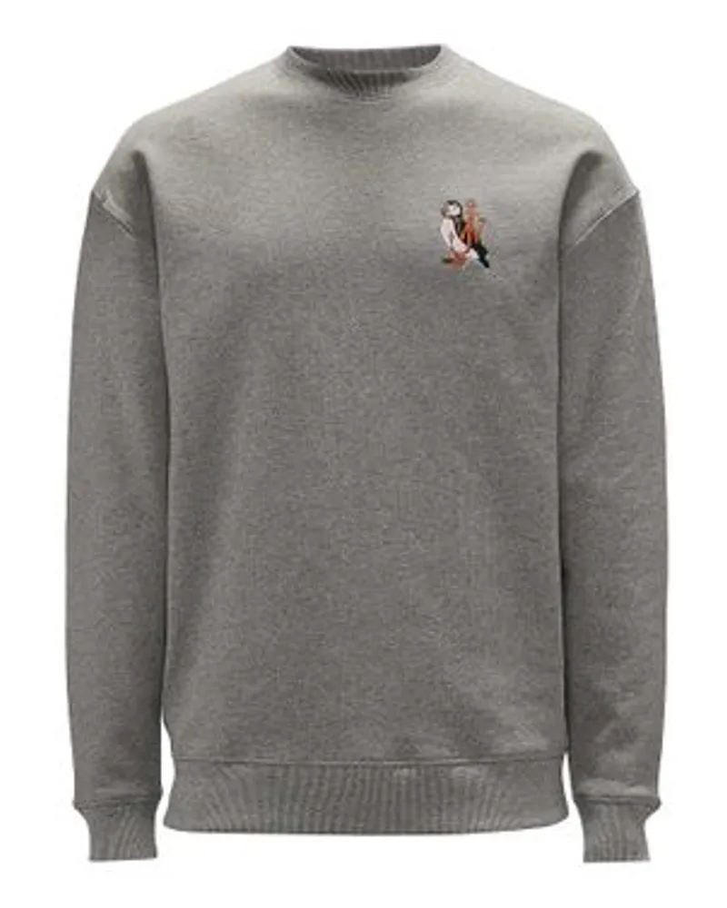 J.W.Anderson Sweatshirt mit Papageientaucher-Stickerei Grey