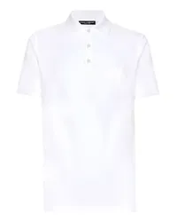 Dolce & Gabbana Poloshirt mit DG-Logo-Stickerei White