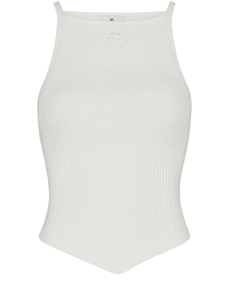 Courrèges Pointy Tanktop aus Rippstrick 