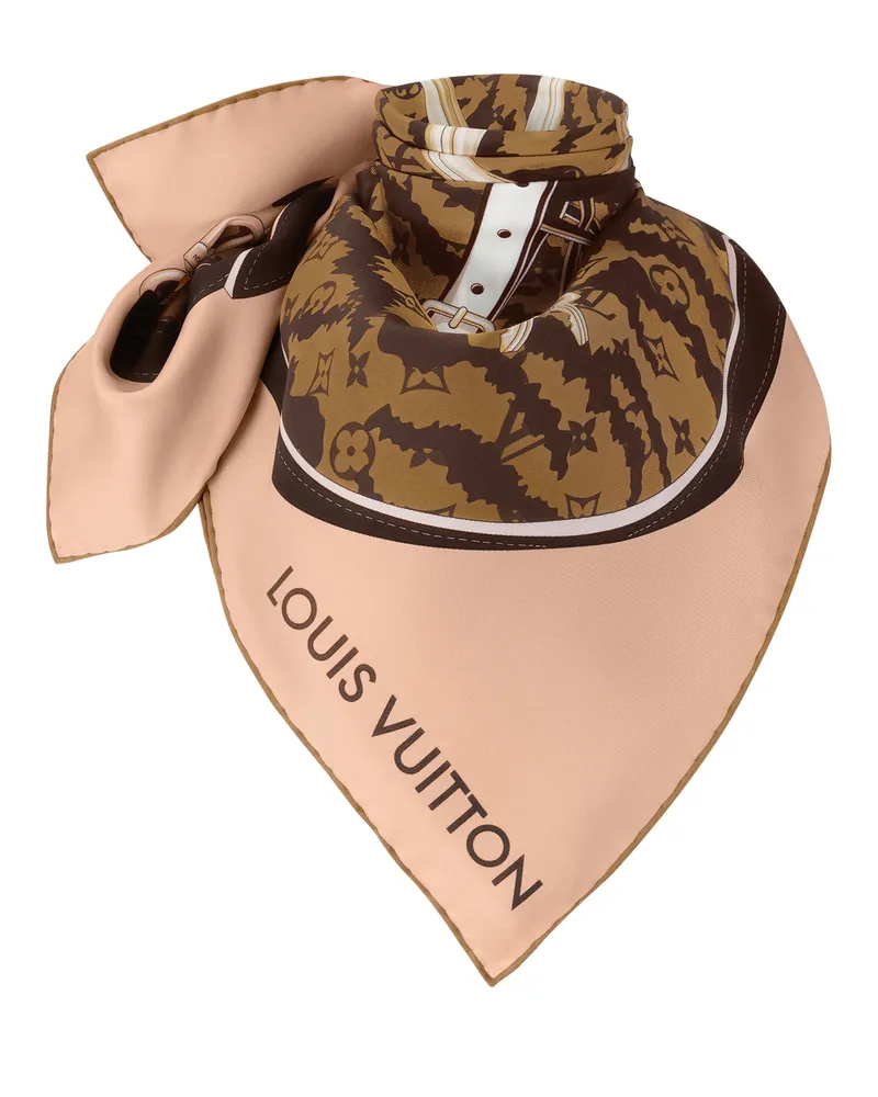 Louis Vuitton Tigergram Carré 90 Beige