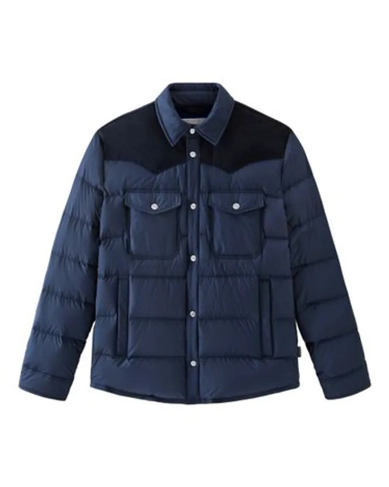 Woolrich Gepolsterte Western-Hemdjacke Blue