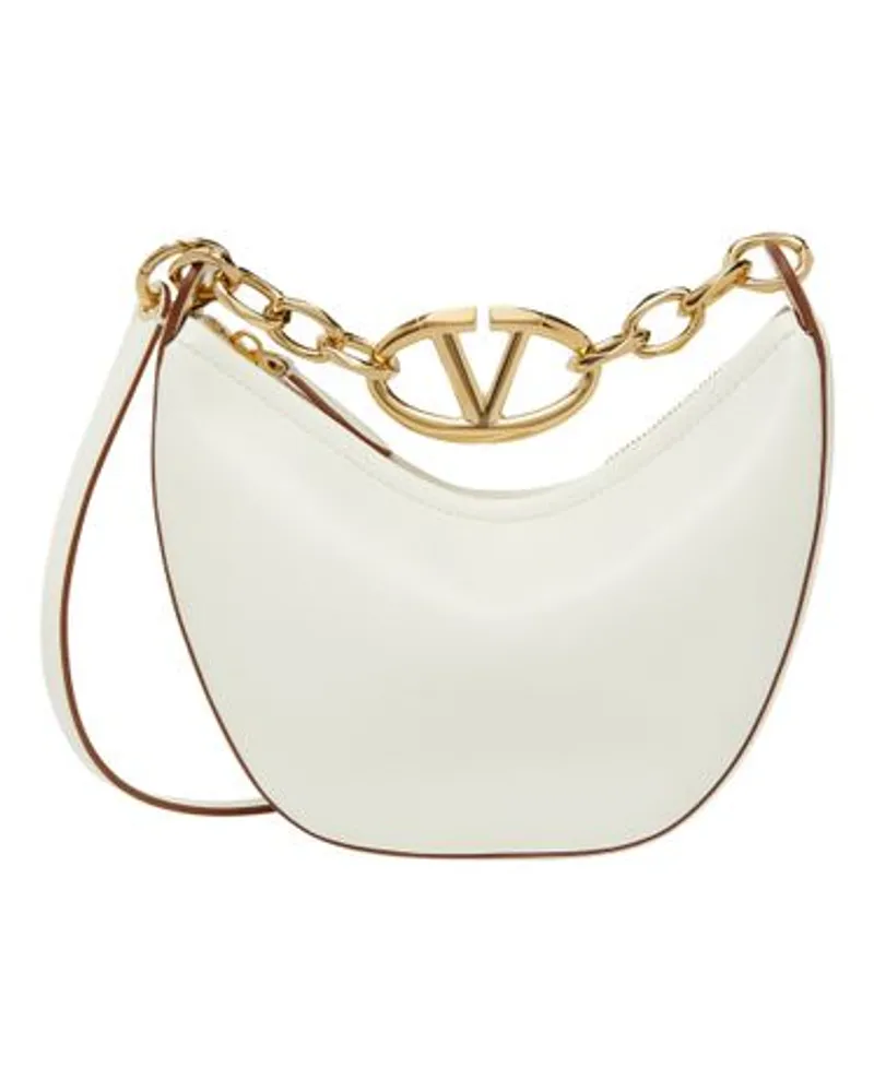 Valentino Garavani Mini Hobo-Tasche Vlogo Moon Off-white