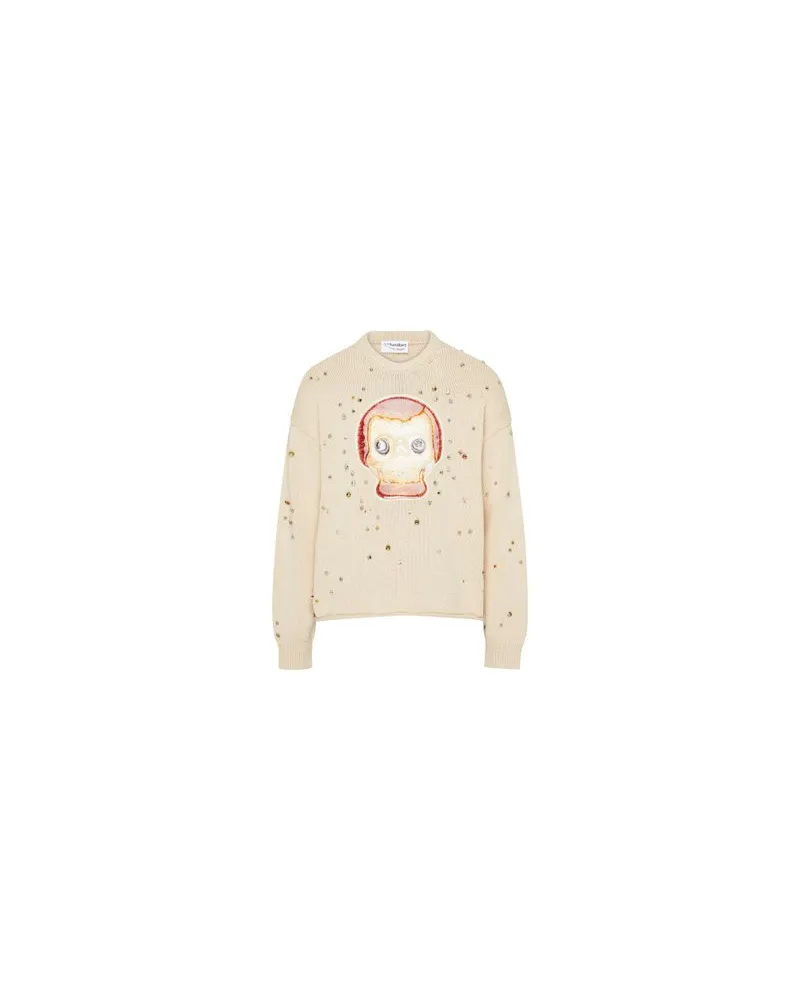 Acne Studios Pullover mit Rundhalsausschnitt Beige