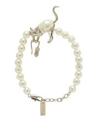 Marc Jacobs Cat and mouse Perlenarmband Silver