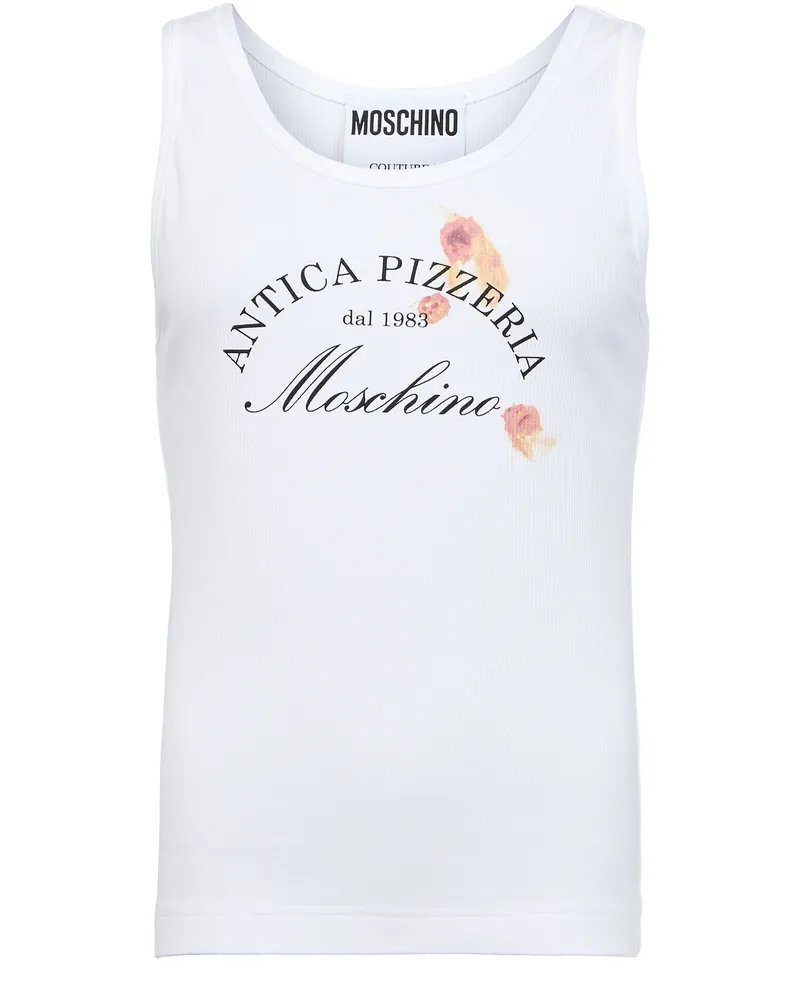 Moschino Tanktop mit Printmotiv Pizzeria 