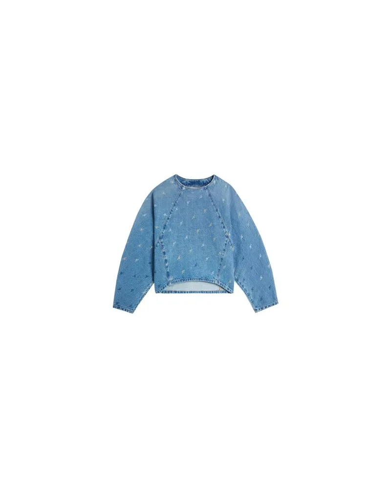 Axel Arigato Sweatshirt mit Script-A-Signatur Daisy Blue