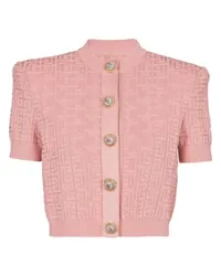 Balmain Cardigan Monogramm Pb Labyrinthe Pink