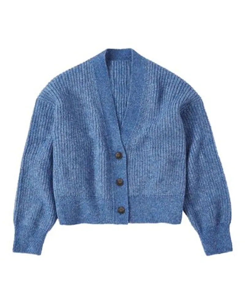 Closed Boxy Cardigan Blue