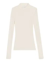 Claudie Pierlot Wolltop mit Stehkragen White