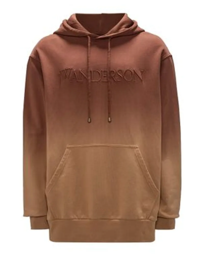 J.W.Anderson Hoodie mit Farbverlauf und Logo-Stickerei Brown