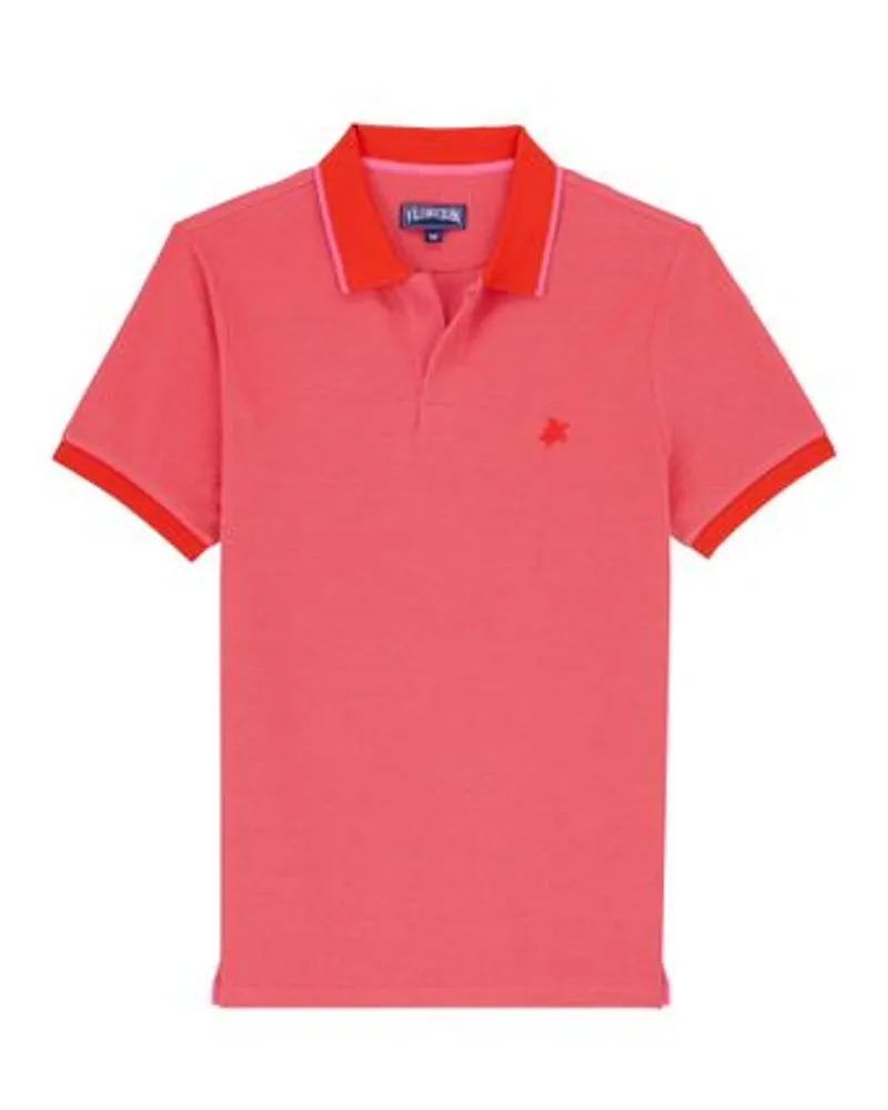 Vilebrequin Einfarbiges Poloshirt Red