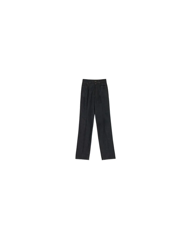 Christophe Lemaire Gerade Jeans mit hoher Taille Grey